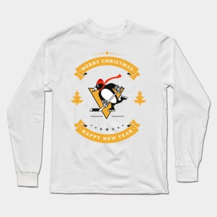 penguins de pittsburgh christmas Long Sleeve T-Shirt